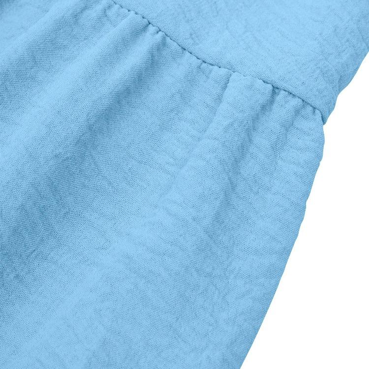 Women Summer Casual V-Neck Slim Dress Solid Color A-Line High Waist Layered Long Dresses Spring Short Lotus Leaf Sleeve S-XL