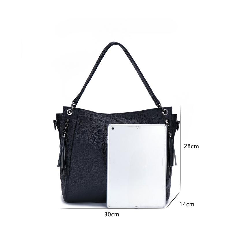 Узор Wind Lychee, первый слой коровьей кожи, большая вместимость, модные складные сумки на одно плечо, эта партия повседневных сумок через подмышку