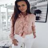 Стильные женские офисные топы в стиле OL с воланами и из материалов премиум-качества