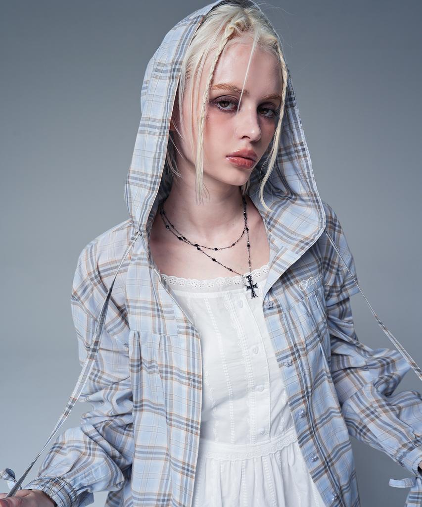 AVANDRESS Roy Check Hoodie Shirt_2 Colors