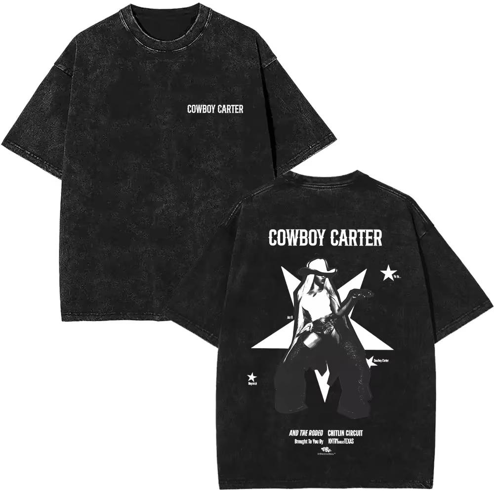 Retro Washed Beyonce Renaissance World Tour Tshirt Album Concert Music Tshirts Mens Women Casual Cotton Vintage T Shirts
