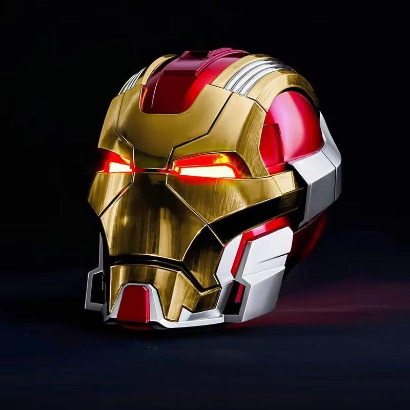 Железный Человек Mk17 Jarvis Голосовое Управление Автоматическое Открытие Закрытие Электронный Шлем Маска Лицевая Повязка Коллекционная Игрушка Декор Для Фанатов Супергероев