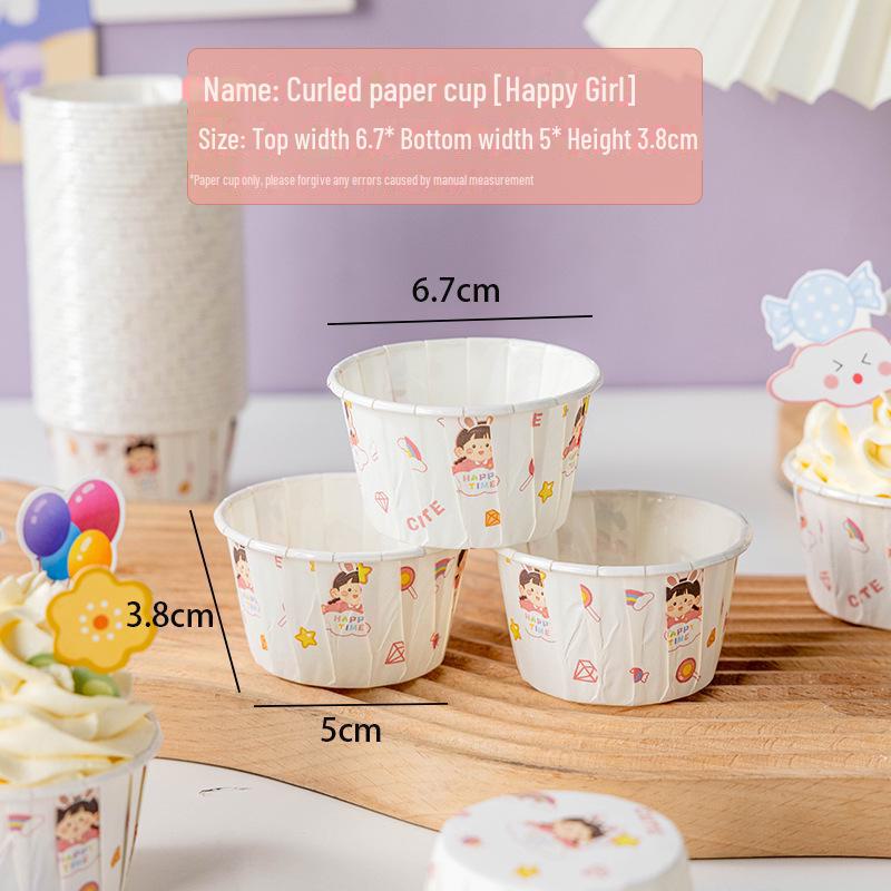 Бумажная форма для кексов с новогодним рисунком — термостойкая, с загнутыми краями для выпечки на год Змеи