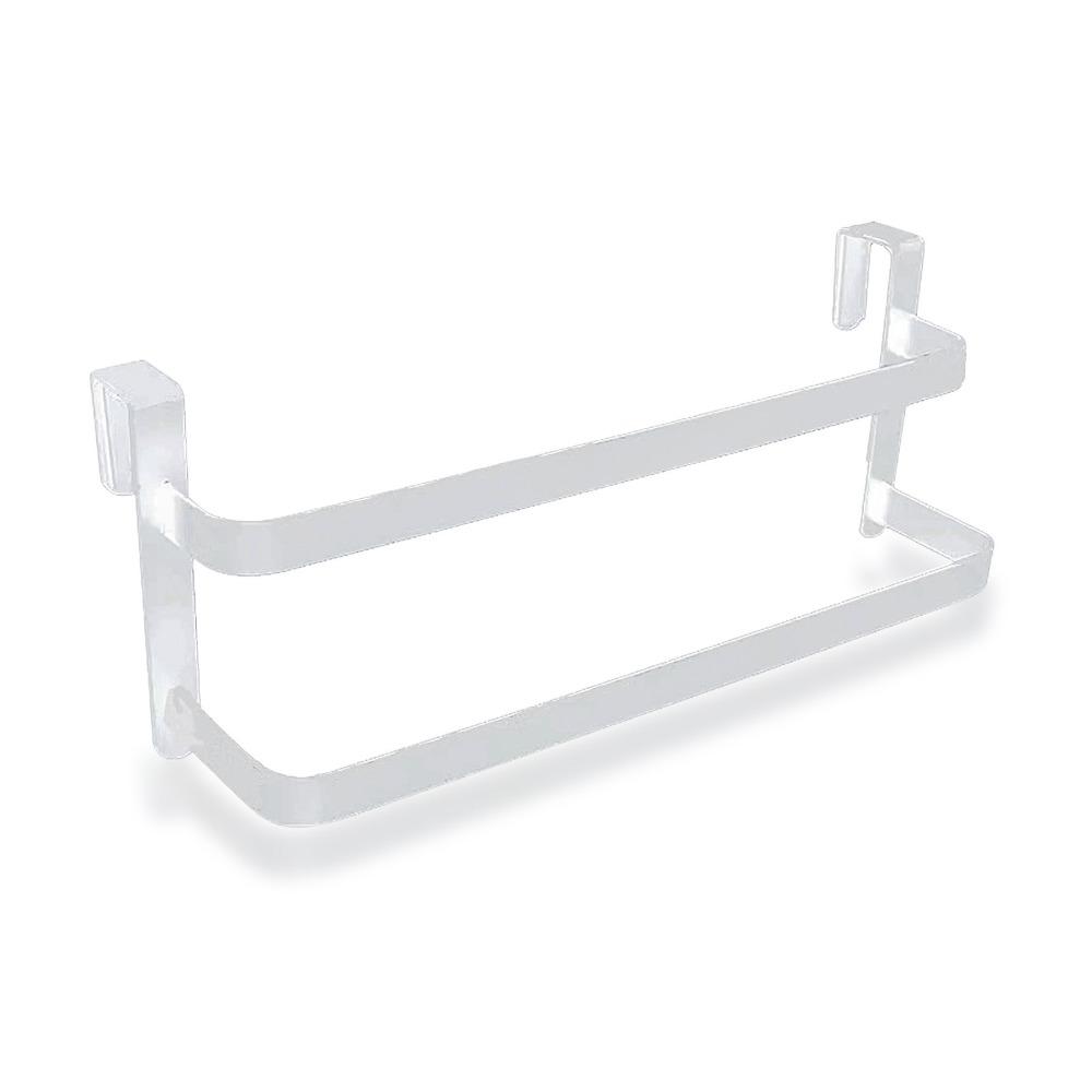 Practical Hanging Cabinet Door Towel Rack 2 Layer Rust-resistant Towel Bar No Drilling Space-Saving Towel Hanger Home