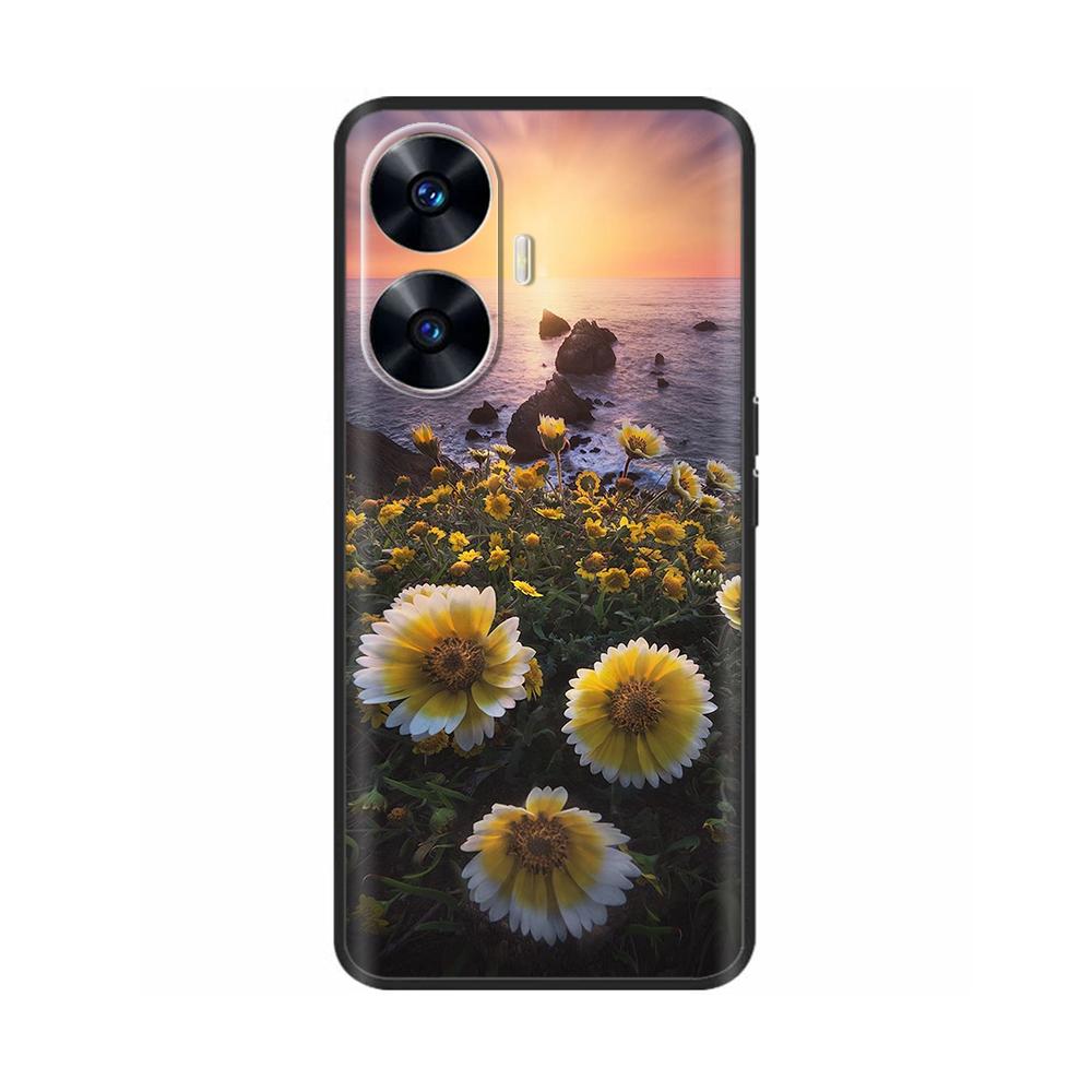 Чехол для телефона Realme C55 Модный Мягкий Жидкий Силикон Полная Защита Задняя Крышка для Realme Narzo N55 Чехол C 55 RMX3710 Fundas