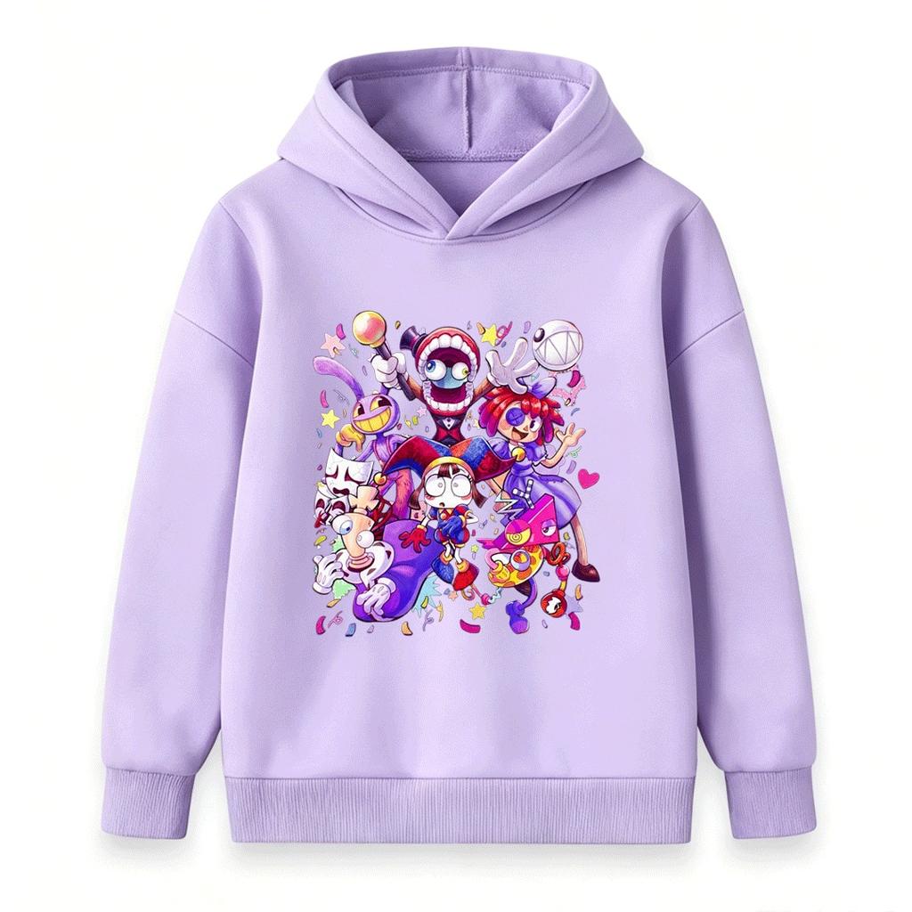 Kids Boys Girls 100% Cotton Crew Neck Short Sleeve T-Shirt, Funny Cartoon Clown Characters Vibe Check Print Casual Soft Tee for Children Daily Wear