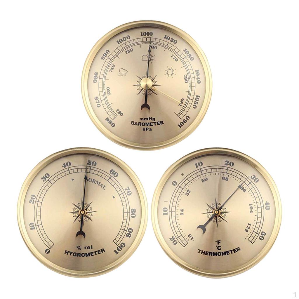 Hygrometer Thermometer Versatile Use Indoor Outdoor Air Pressure Gauge for Warehouses Sailing Ship
