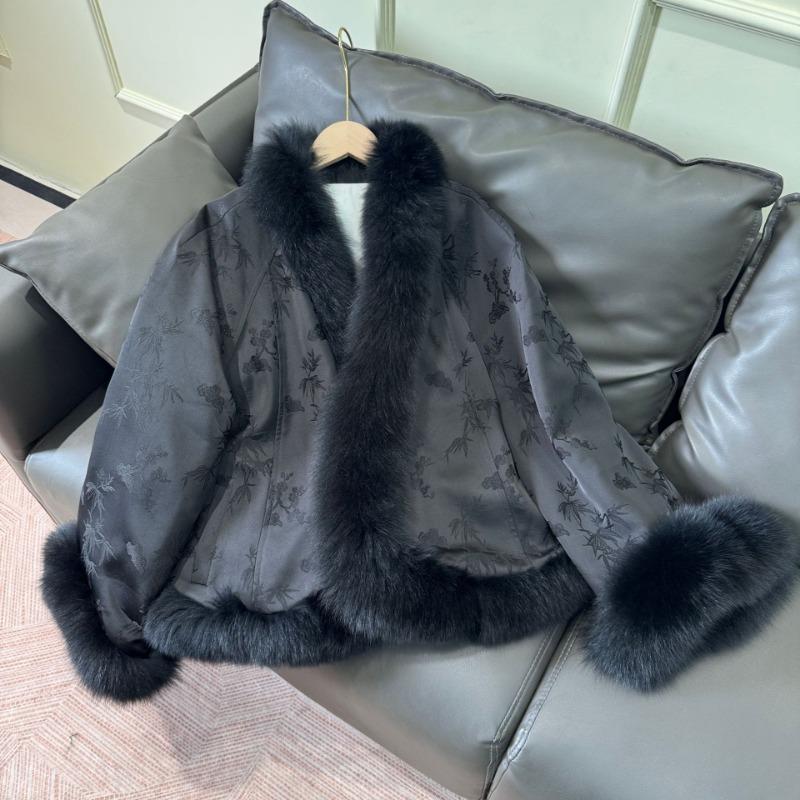 A New Fox Hair Down Liner Medium Women's Fur Coat Haining Real Hair