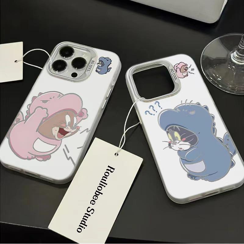 Tom & Jerry iPhone 18 Pro Max Phone Case, 14 European and American Style, 13 Cute Couple Design, Drop Protection