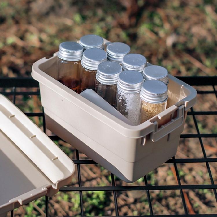 Мини-ящик для хранения для кемпинга на открытом воздухе, нескользящий ящик для мелочей, настольный контейнер-кейс