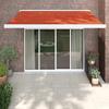 VidaXL Retractable Awning Orange and Brown 3.5x2.5m Fabric and Aluminum 3154592