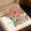 Decorative Rhinestone Flower Brooch for Women Girls Fancy Detail for Every Outfit