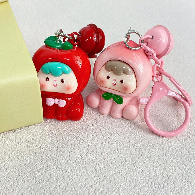 Креативная кавайная смоляная трехмерная кукла-брелок для рюкзака, подвеска, аксессуары, милый сладкий фрукт, автомобильный брелок, маленькие подарки