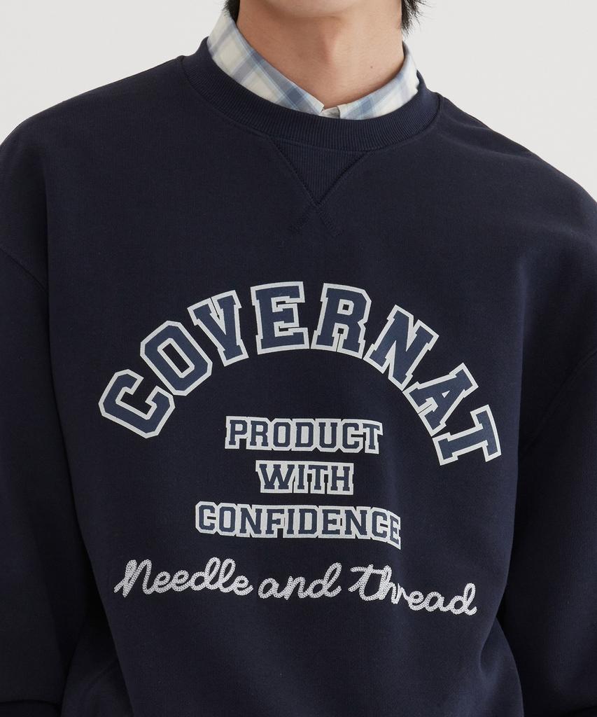 COVERNAT Classic Arch Logo Sweatshirt Dark Navy