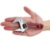 Adjustable Wrench Large Opening Short Handle Mini Monkey Spanner Laser Scale Rubber Wrapped Key Plumbing Pipeline Bathroom Tools