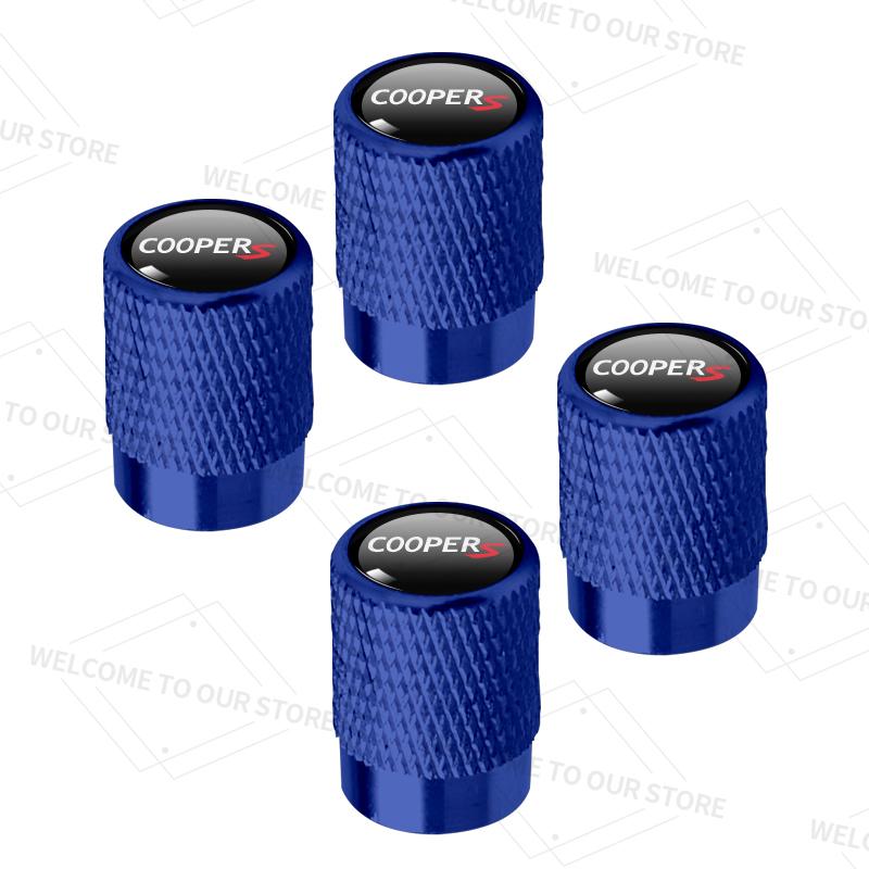 4pcs/1set For Mini JCW R50 R55 R56 Cooper S John Cooper Works S Logo Car Valve Caps Wheel Tires Air Tyre Stem Protective Cover TC1