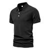 Summer Lapel Sports Men's Twill  Shirt Fashion Casual Men's Solid Color Short-sleeved T-shirt