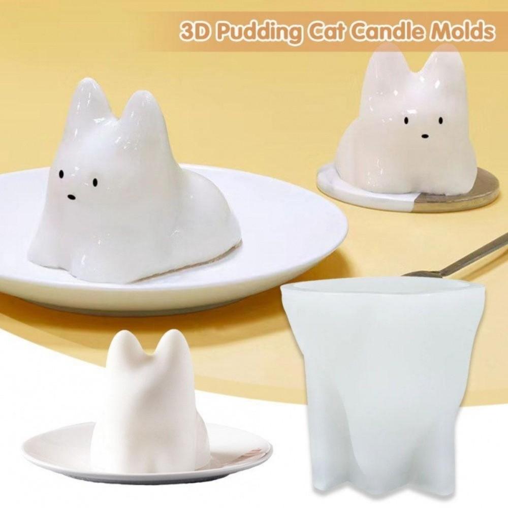 3D Shape Silicone Cat Mold Reusable Jelly Bowl Durable Cake Mold Kitchen Use