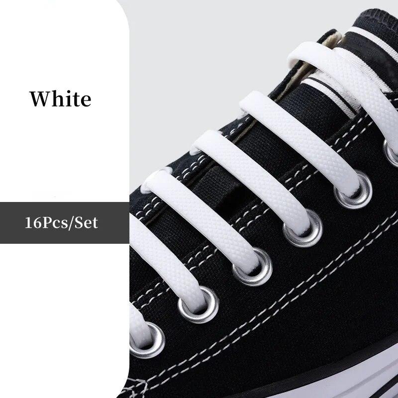 16 шт. силиконовых эластичных шнурков без завязок в форме буквы Т, набор ленивых шнурков для бега для взрослых, регулируемая удобная посадка, многоцветный