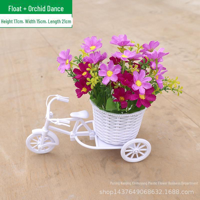 Комплект искусственных цветов для помещений: Маленькие украшения в горшках для украшения дома и автомобиля