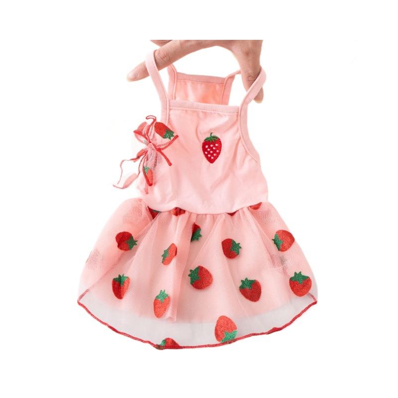 Pet gauze dress, summer thin dress for poodles, teddy bears, bichons, yorkshires, small dogs, cats, and other pets