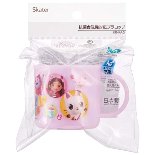 Skater Children's Plastic Lunch Cup, 200ml, Dishwasher Safe, Made in Japan, Gabby's Dollhouse Girl KE4AAG-A