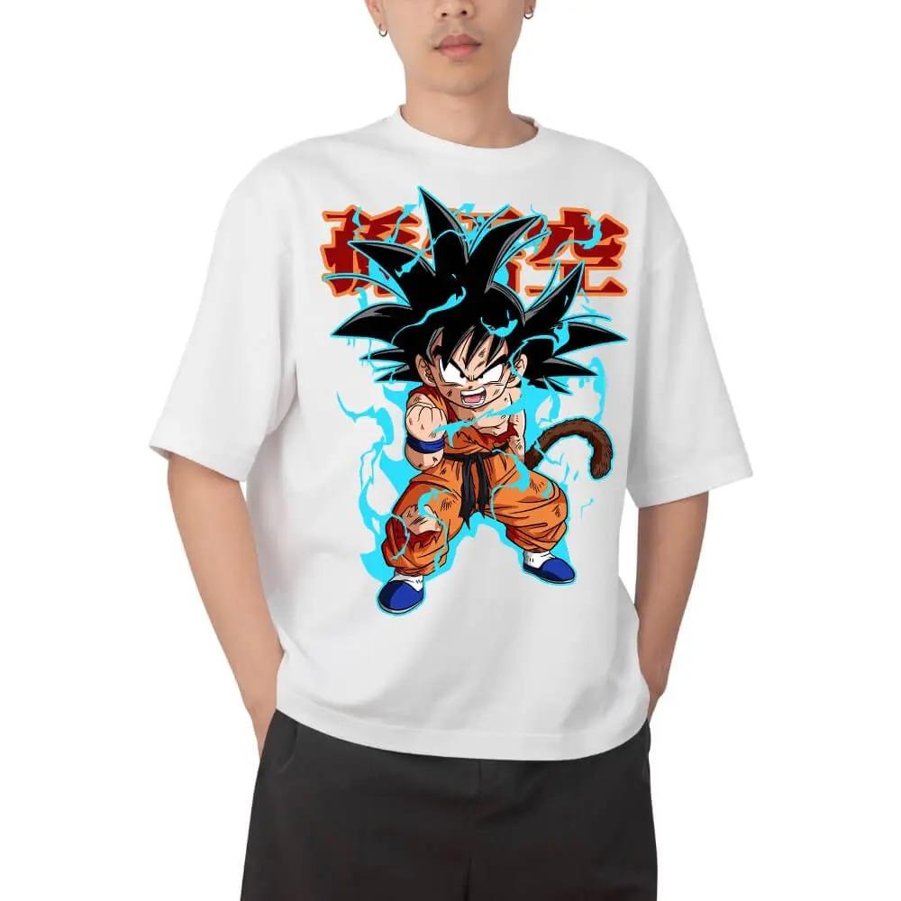 Dragon Ball GT Супер Сайян 4 Гогета и Веджит Аниме Удобная Мода Винтажные Двусторонние Футболки с Графическим Принтом для Женщин и Мужчин