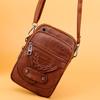 Наплечная сумка кроссбоди, сумка для мобильного телефона, мягкая кожа, западный стиль, зрелая мода, ретро маленькая сумка