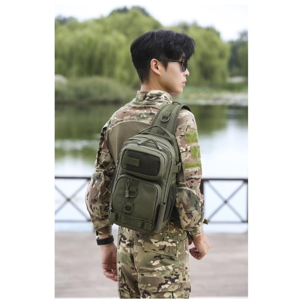 Crossbody Bag Unisex Oxford Multi Pocket Fishing Outdoor