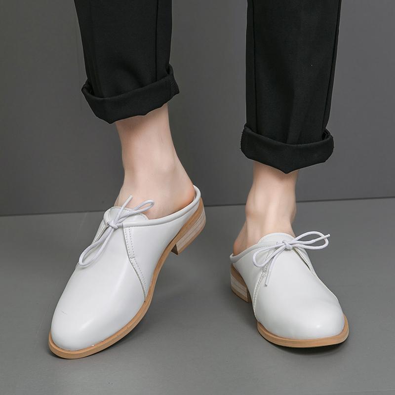 Fashion Summer Hot Selling Men's Leather Casual Shoes Soft Soles Comfortable Loafers Anti Slip Simple White Commuting Walking Shoes