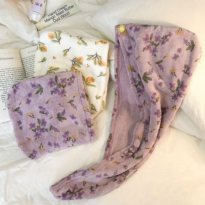 Быстросохнущая шапочка для волос, супер впитывающая мягкая банная женская головная полотенец для девочек, милое полотенце для волос, сухая шапочка для волос