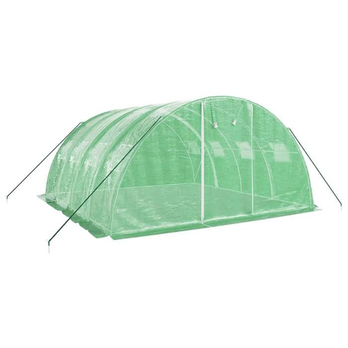 VidaXL Greenhouse with Green Steel Frame 16 M² 4x4x2 M, Polytunnel, Cold Frame, Tomato Greenhouse, Garden Greenhouse, 3188061