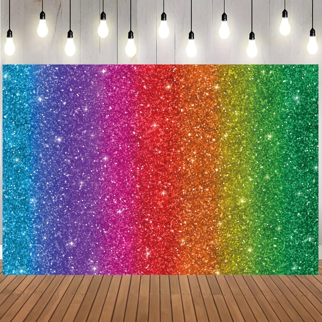 Flash Rainbow Background - Happy Party decoration Princess Colorful Unicorn flash photography background banner