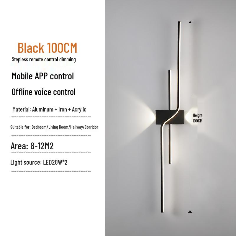 Minimalist Long Strip Light for TV Background, Bedroom, or Staircase Decor