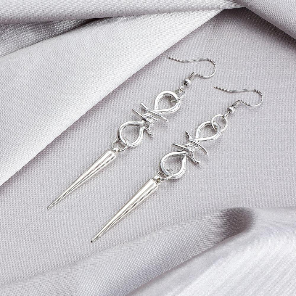 Панк Минималистичные Серьги-подвески с конусовидными заклепками для женщин Готика Альтернативный уличный стиль Вечерние серьги Ювелирные изделия