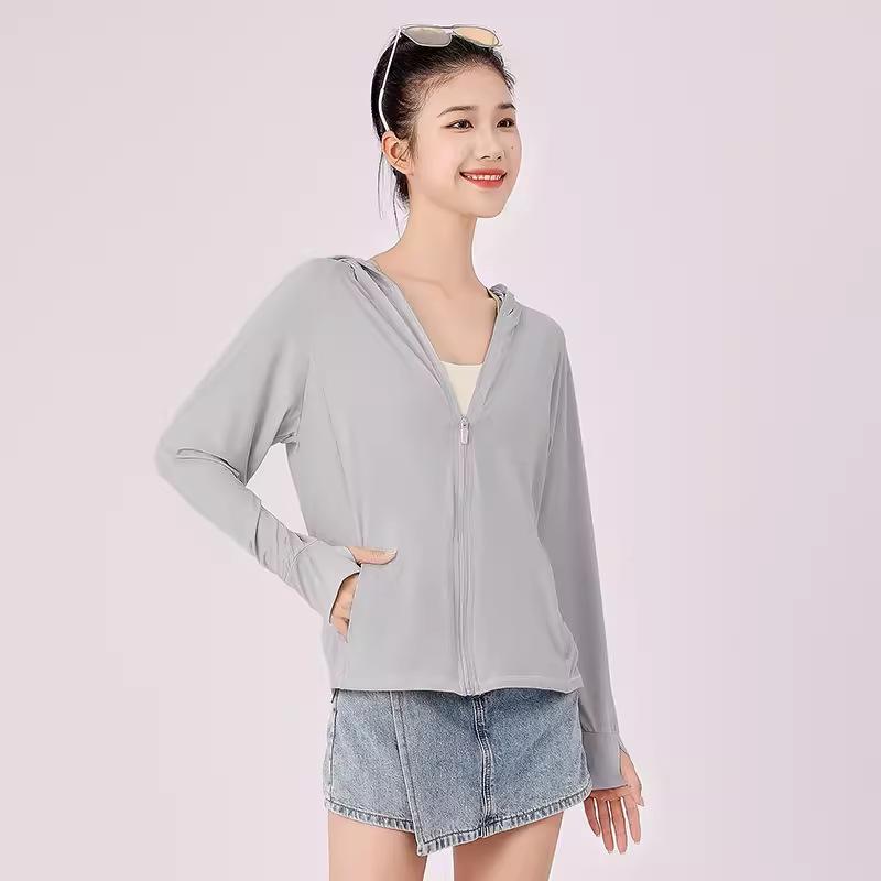 1011 new original yarn ice silk sunscreen clothing outdoor skin clothing thin women's UV protection breathable shawl sunscreen clothing