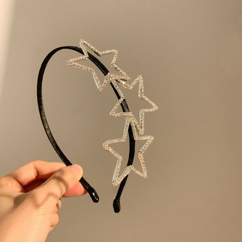 Y2K Star Headband Hollow Pentagram Star Hair Hoop Fairy Pentagram Hairband Party