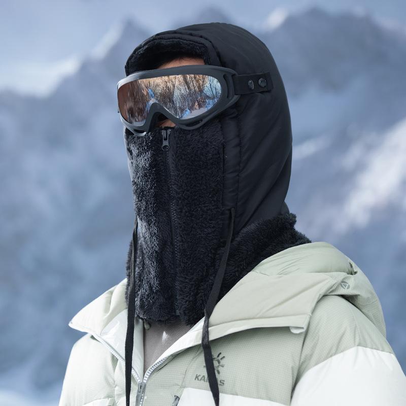 Уличная альпинистская холодостойкая и ветрозащитная лыжная шапка  Утолщенный теплый шарф  Интегрированная шапка  Модная и универсальная шапка
