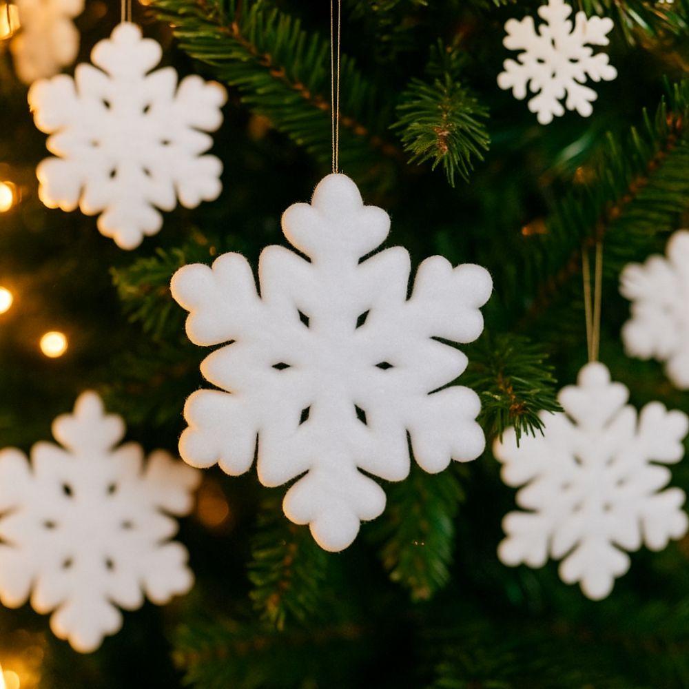 Флокированный плюшевый подвесной снежок, имитация искусственного рождественского снежка, праздничная сцена