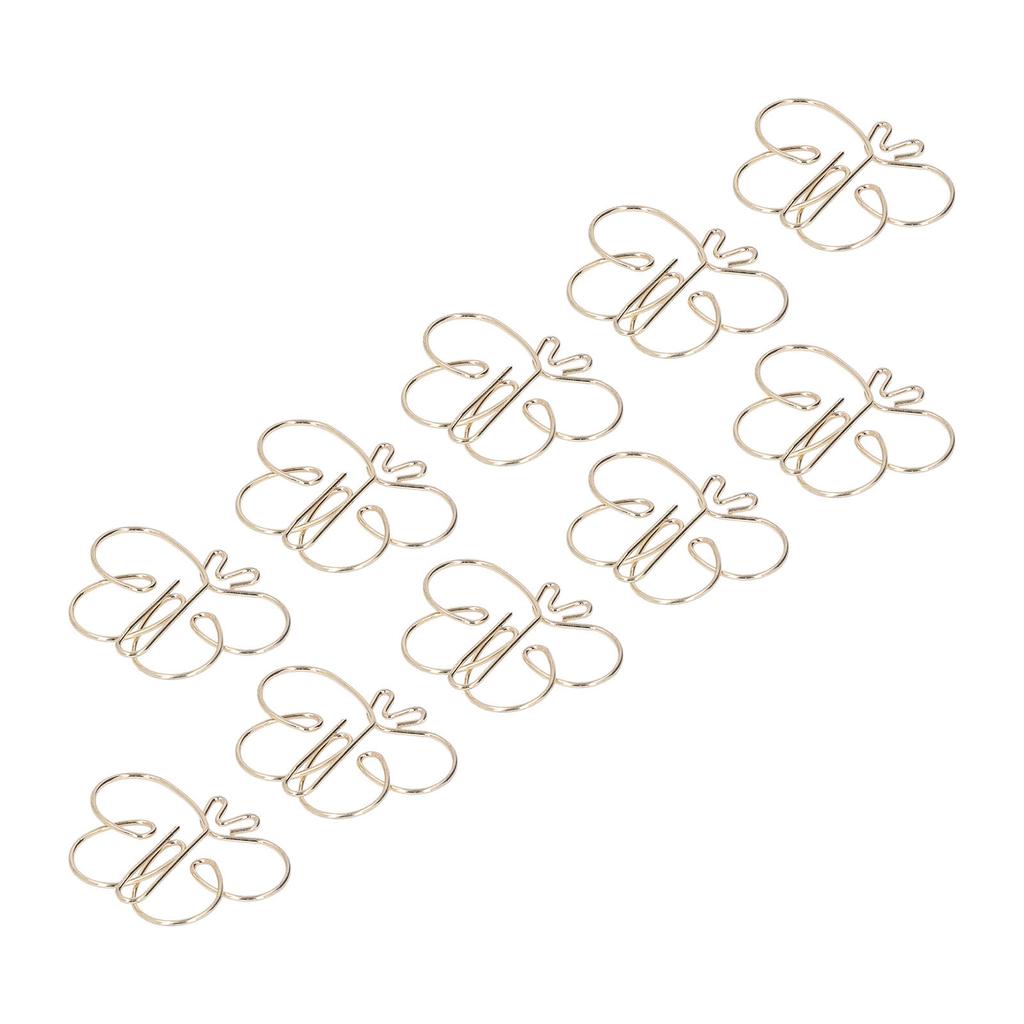 50 шт. Золотые бабочки Скрепки для гальванопокрытия Антикоррозийные Фигурки животных Скрепки для бумаги Антикоррозийные