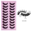 10 Pairs False Eyelashes Russian Strip Lashes Extension Faux Cils Naturel Eyelash Extension D Curl Strip Lashes Makeup Beauty  Magnetic Eyelashes