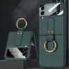 Модный чехол со стеклом и кольцом для Samsung Galaxy Z Flip 3 5g, антидетонационный роскошный чехол для Flip3