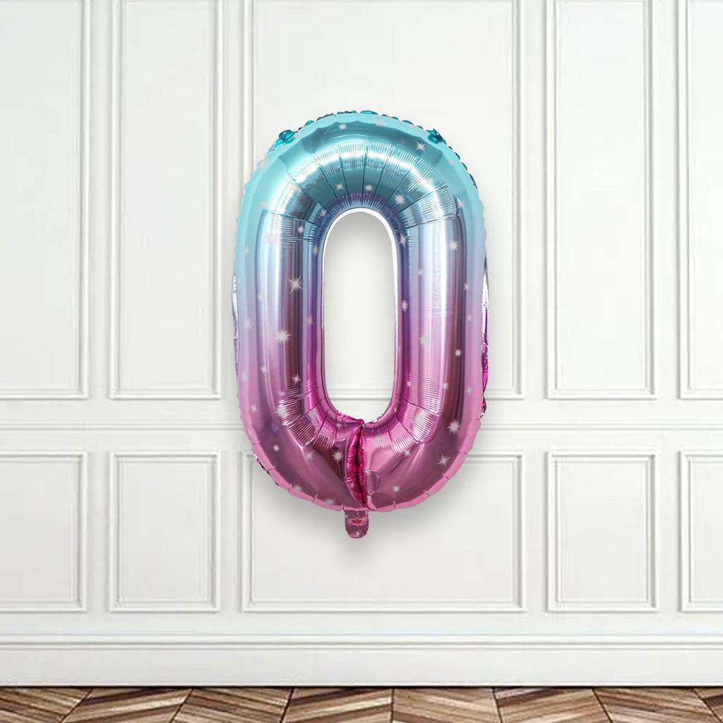 32-Inch US Number Birthday Party Balloons - Individual Aluminum Film