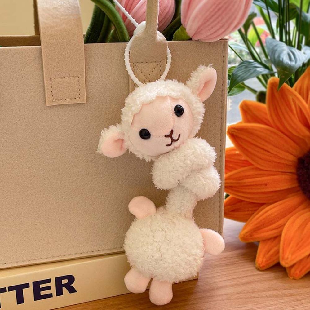 Flexible Structure Long Neck Stuffed Doll Twistable Animal Key Chain Whimsical Gift Choice