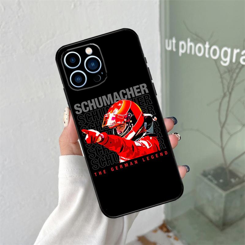 Силиконовый мягкий чехол Schumacher для iPhone 17 Air 11 14 15 16 Pro Max 12 13 Mini 16 Plus 16e Задняя крышка