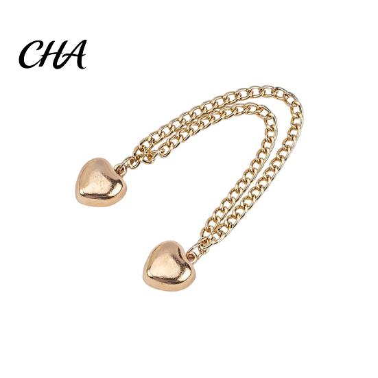 No Sew Hem Clips Magnetic Trouser Leg with Chain, Reusable Adjustable Alloy Fasteners, Invisible Garment Fixers Damage Buckle for T-shirt And
