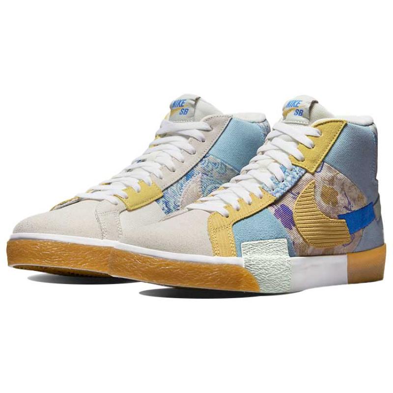 Nike SB Zoom Blazer Mid Premium Paisley Pack - Boarder Blue Кеды для скейтборда DM0859-400