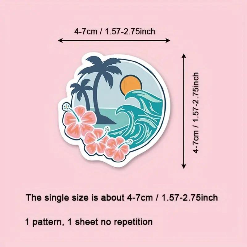 60 шт. наклеек с цветочным букетом - водонепроницаемые виниловые наклейки для ноутбуков, бутылок с водой, матовая отделка, декор в мультяшном стиле с яркими цветочными узорами