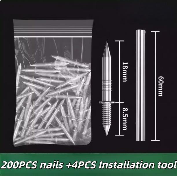 51-510pcs Double-Headed Wall Nails Thread Invisible Safety Screw for Skirting Boards Cement Metal Nails Wood No Trace Fixator
