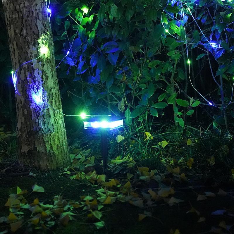 LED Solar String Lights Fairy Camping String Lamp Waterproof LED Outdoor Solar Garden Lawm Lights for Party Pergola Backyard